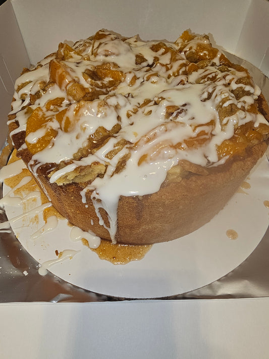 Peach Cobbler Cake Slices